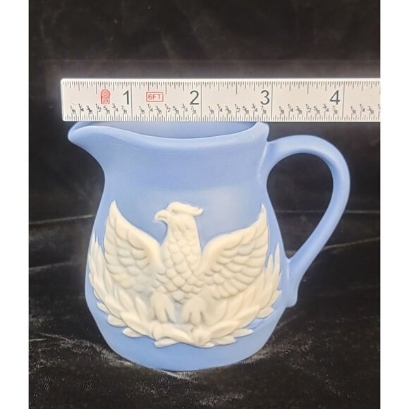 Vintage Powder Blue Wedgwood Jasperware Creamer Pitcher - Picture 10 of 15